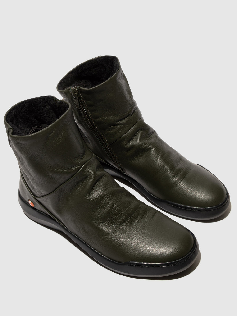 Zip Up Ankle Boots BLER550SOF MILITARY