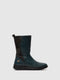 Zip Up Boots EZRA649SOF DENIM W/GREY FELT