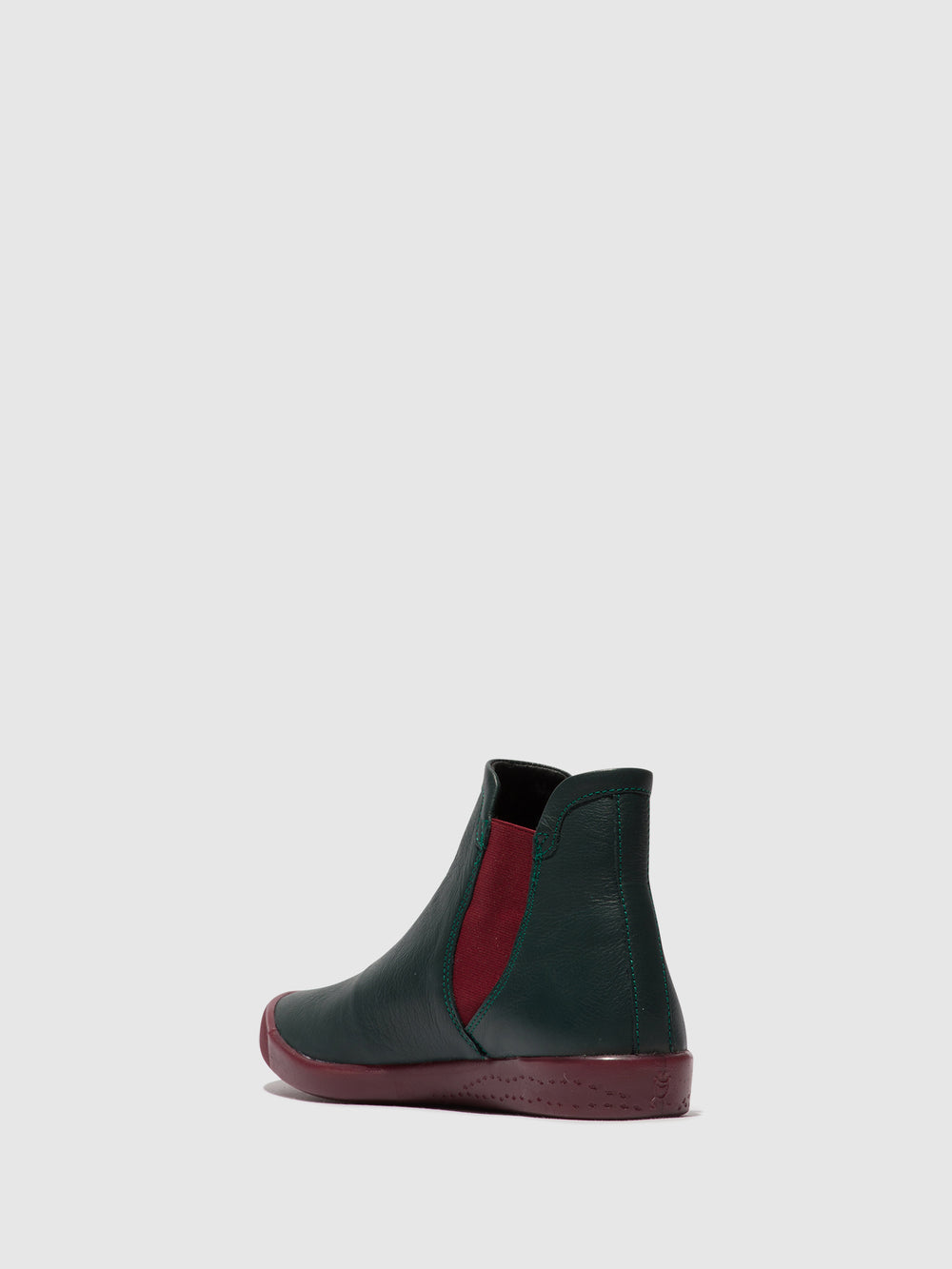 Chelsea Ankle Boots ITZI650SOF FOREST GREEN W/BORDEAUX ELASTIC