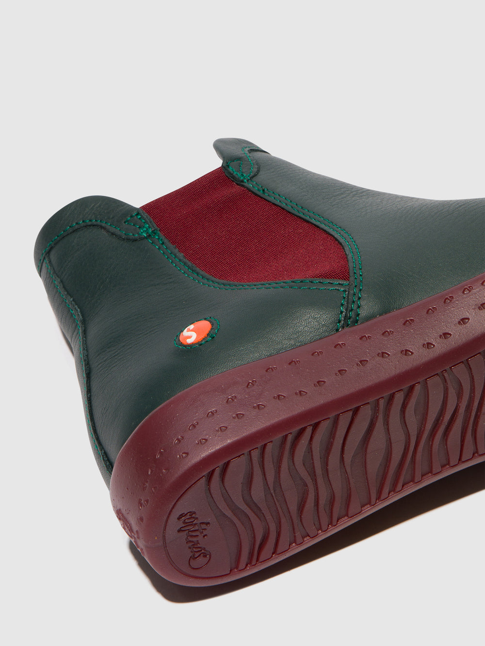 Chelsea Ankle Boots ITZI650SOF FOREST GREEN W/BORDEAUX ELASTIC