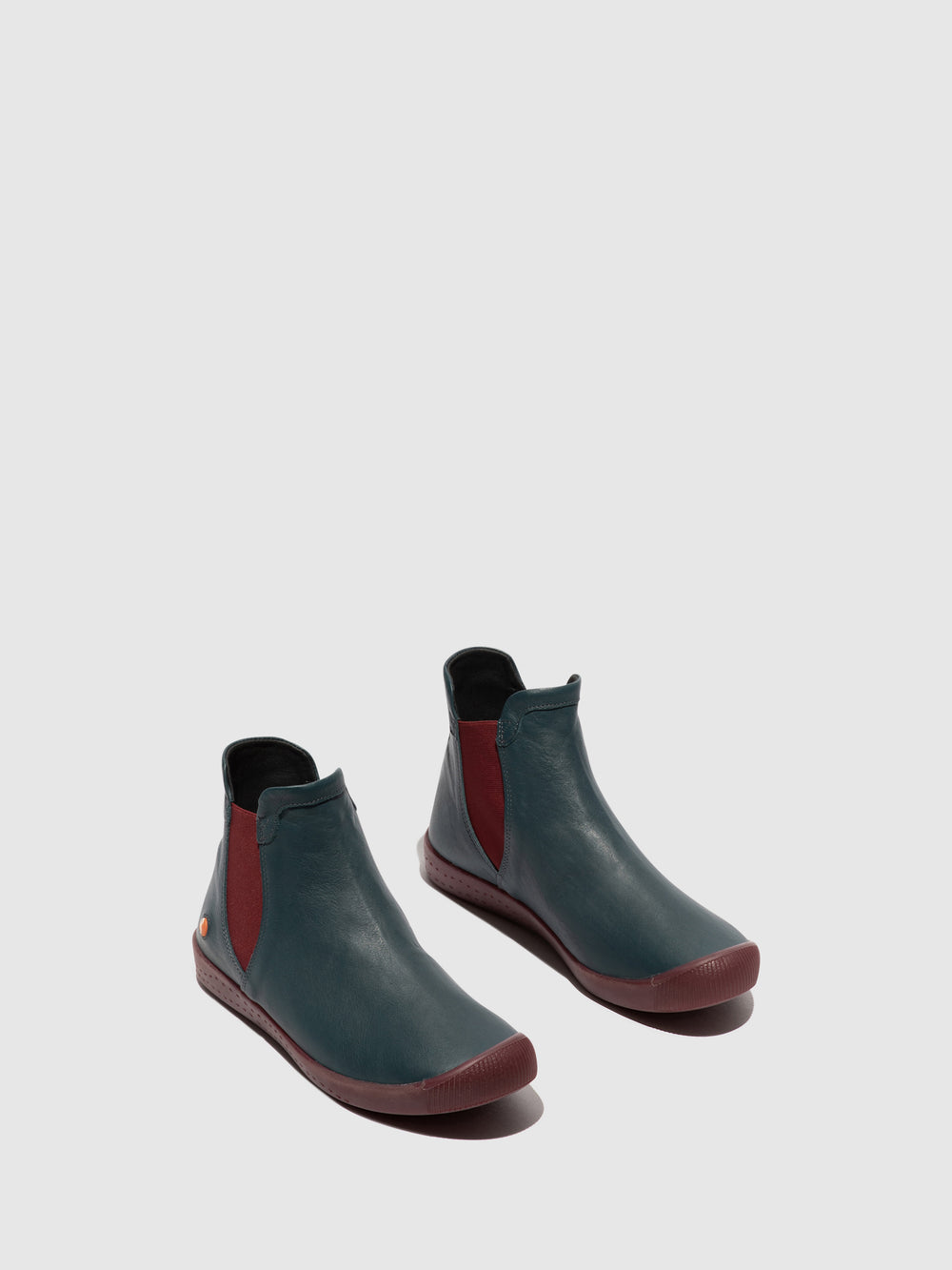 Chelsea Ankle Boots ITZI650SOF DENIM W/BORDEAUX ELASTIC