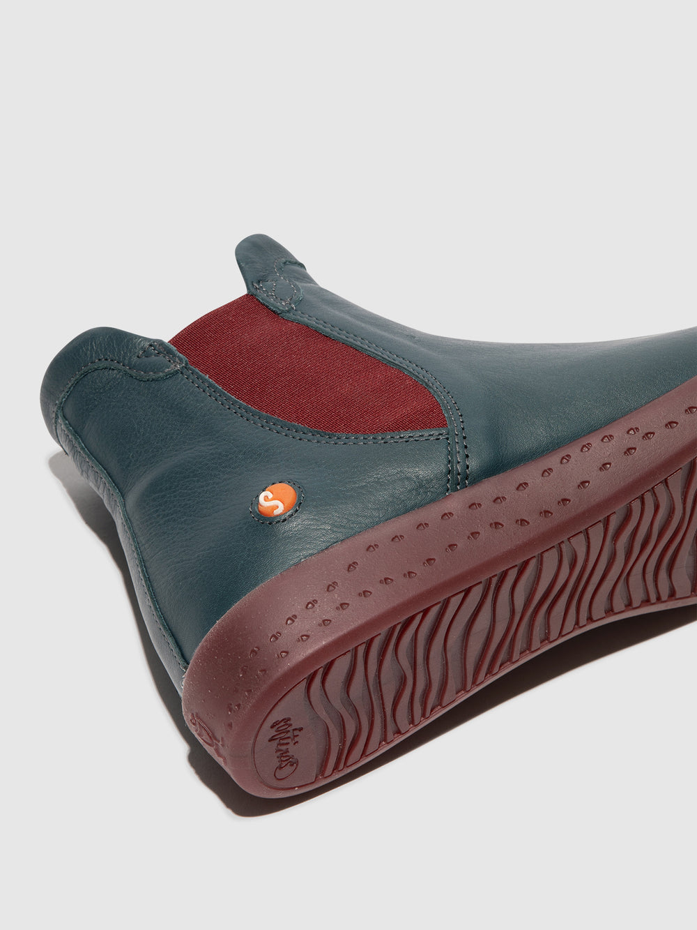 Chelsea Ankle Boots ITZI650SOF DENIM W/BORDEAUX ELASTIC