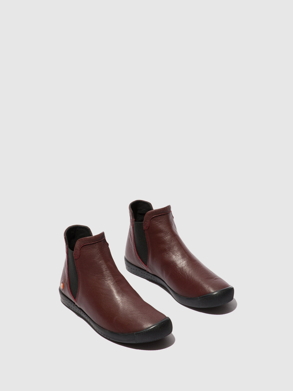 Chelsea Ankle Boots ITZI650SOF DARK RED W/BLACK ELASTIC