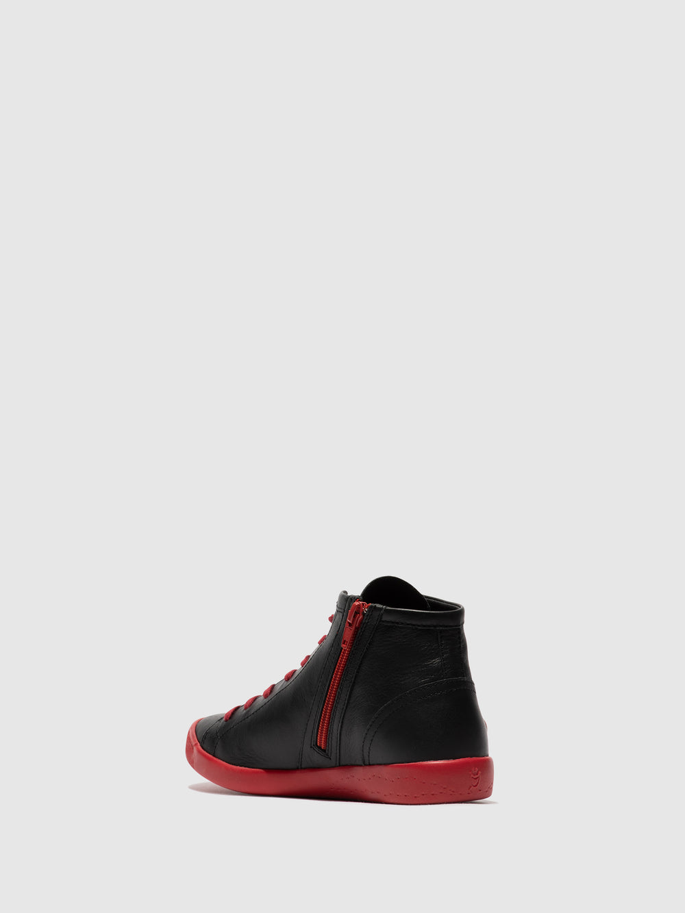 Lace-up Ankle Boots IBBI653SOF BLACK W/ RED SOLE