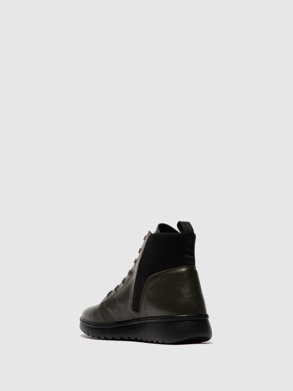 Lace-up Ankle Boots EDIN713SOF MILITARY/BLACK NEOPRENE