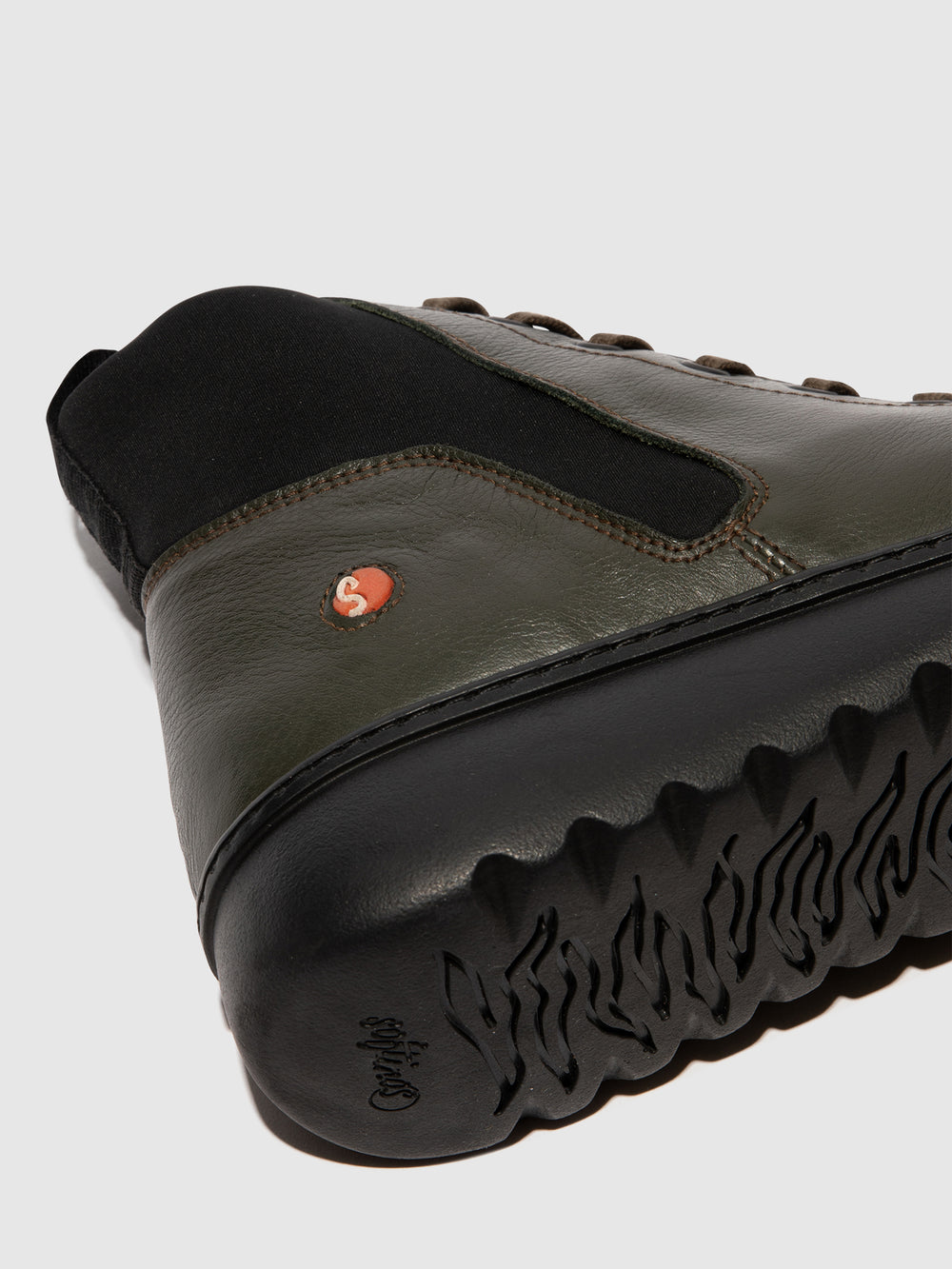 Lace-up Ankle Boots EDIN713SOF MILITARY/BLACK NEOPRENE