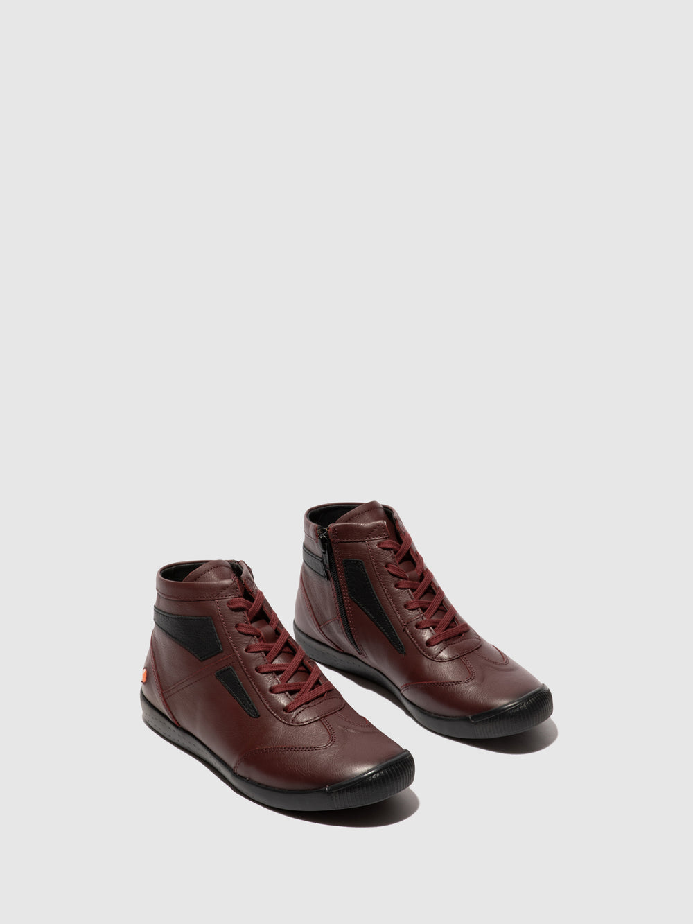 Lace-up Ankle Boots ILUX729SOF DK. RED/BLACK