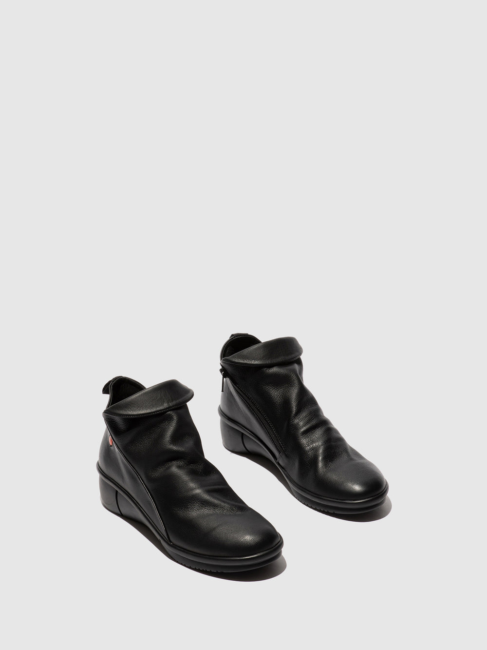 Zip Up Ankle Boots RARA808SOF BLACK