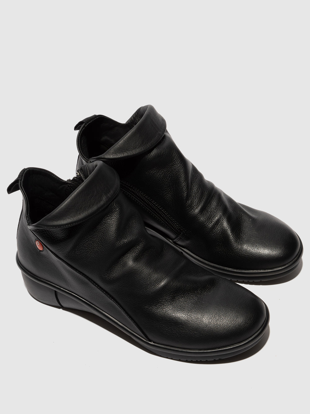 Zip Up Ankle Boots RARA808SOF BLACK