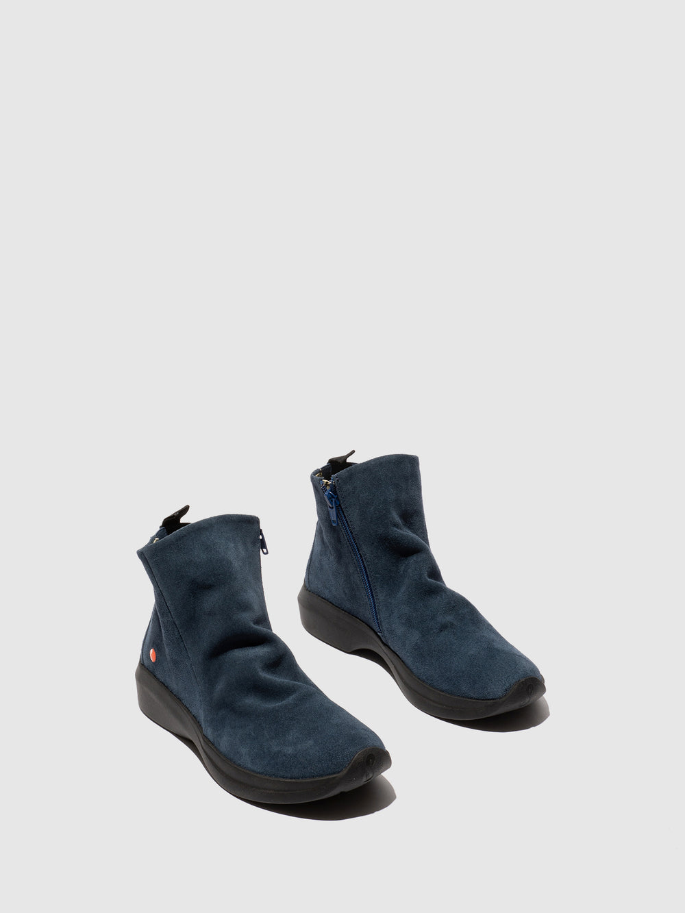Zip Up Ankle Boots GUJY812SOF BLUE DENIM