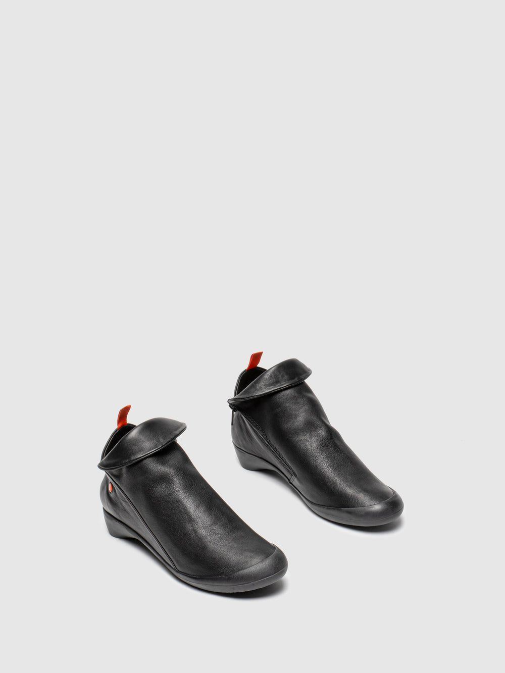 Zip Up Ankle Boots FARAH BLACK