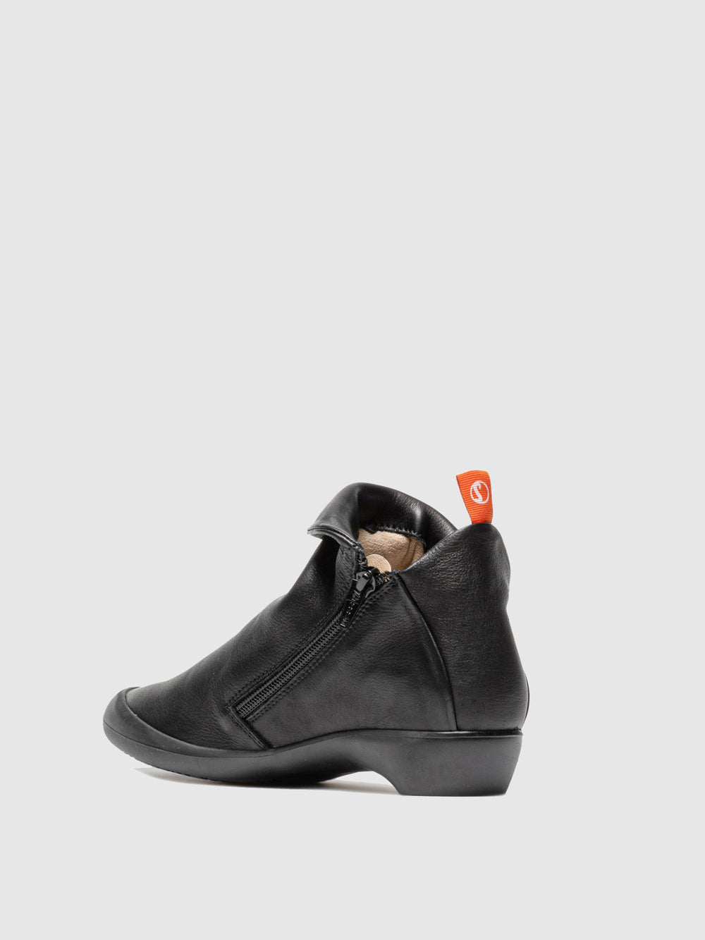 Zip Up Ankle Boots FARAH BLACK