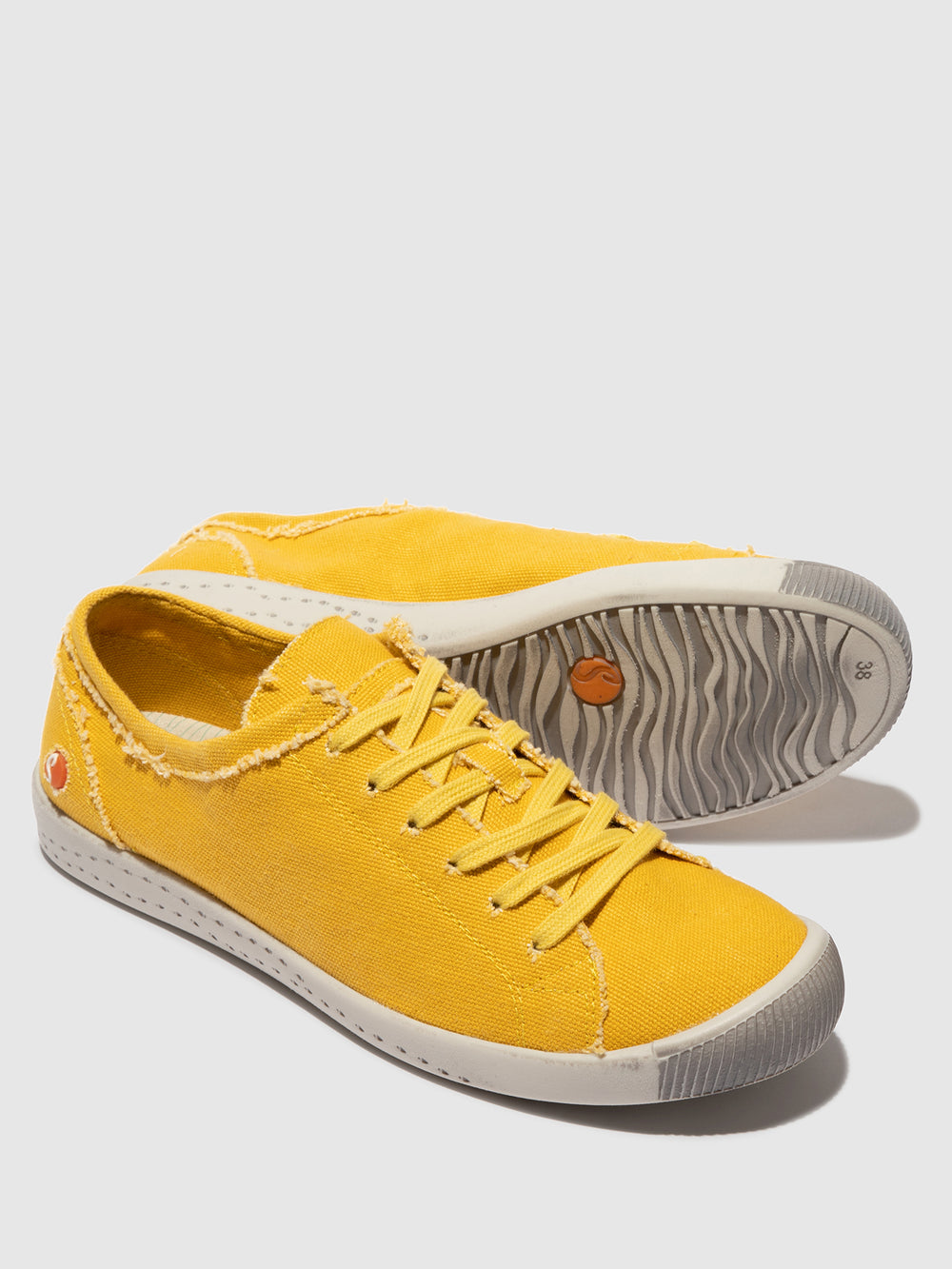 Lace-up Trainers ISLA154SOF RECYCLED COTTON YELLOW