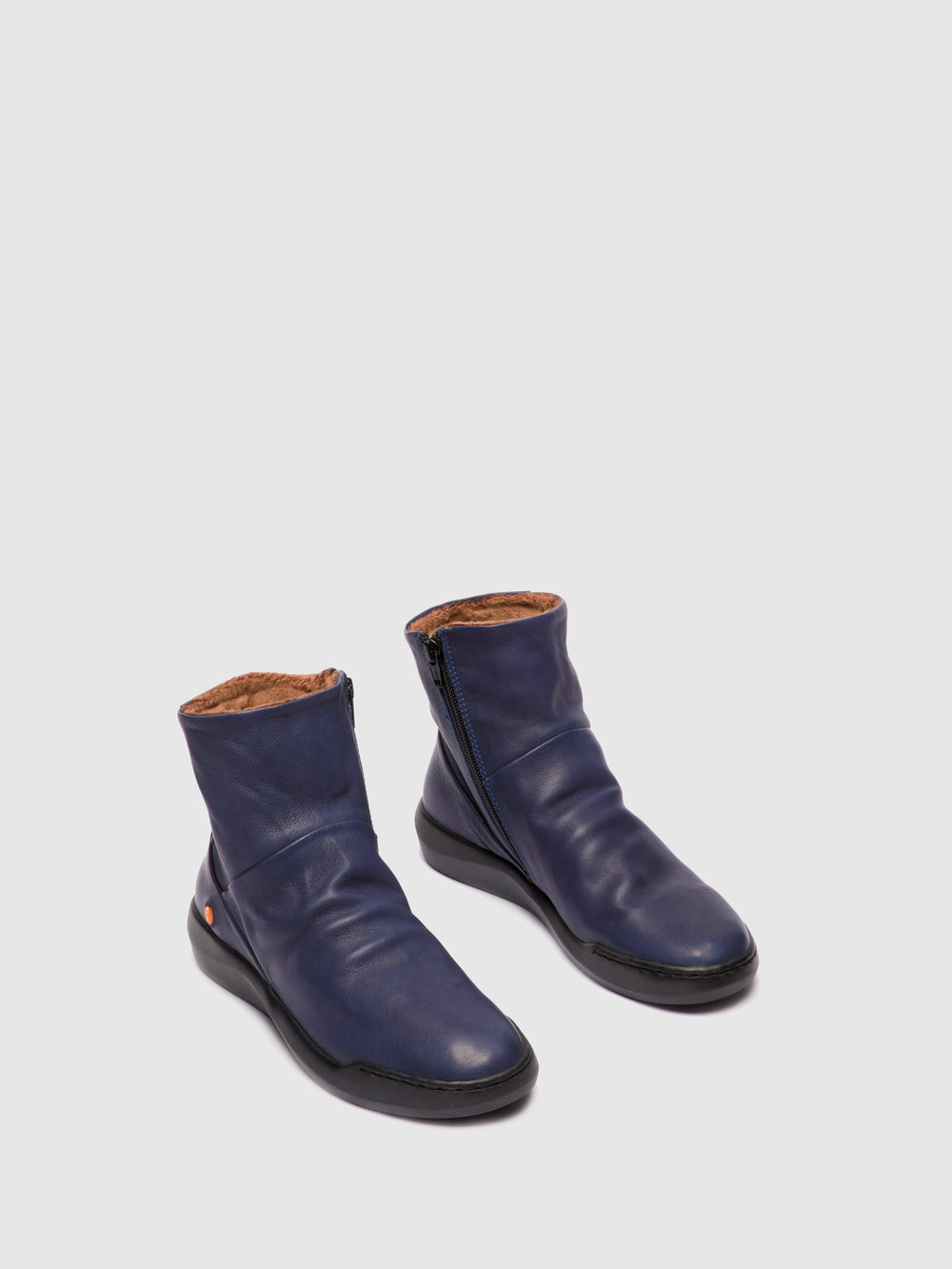 Zip Up Ankle Boots BLER550SOF NAVY