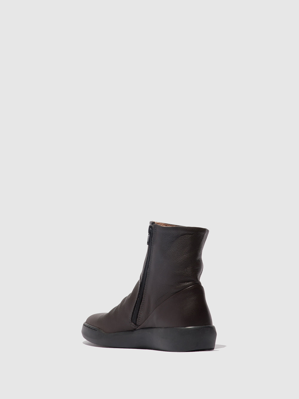 Zip Up Ankle Boots BLER550SOF Dark Oak
