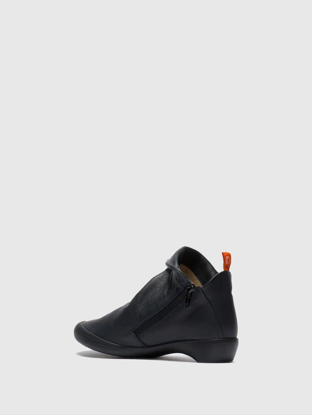 Zip Up Ankle Boots FARAH NAVY