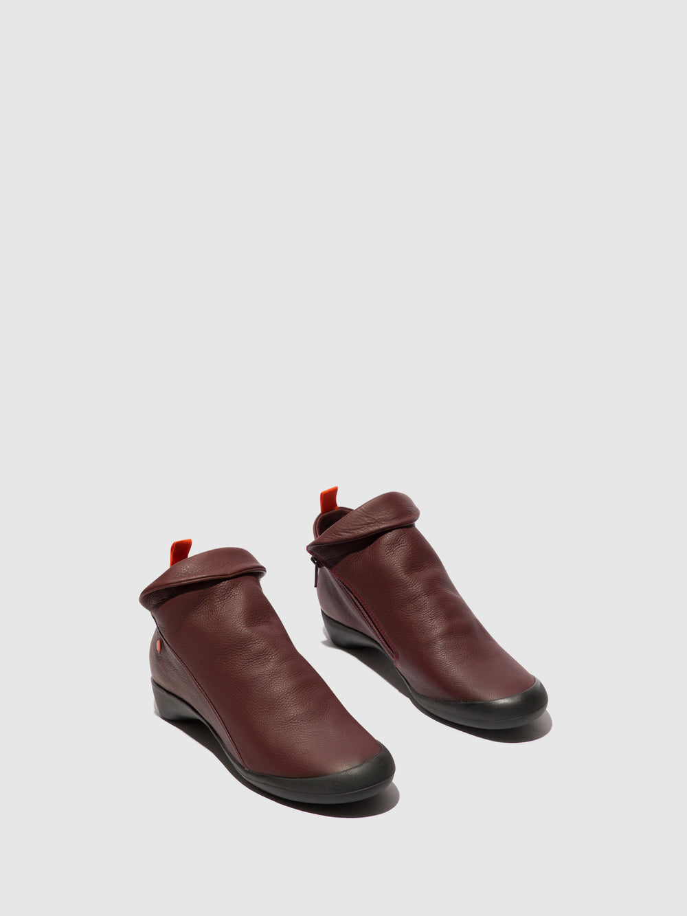 Zip Up Ankle Boots FARAH805SOF DK. RED