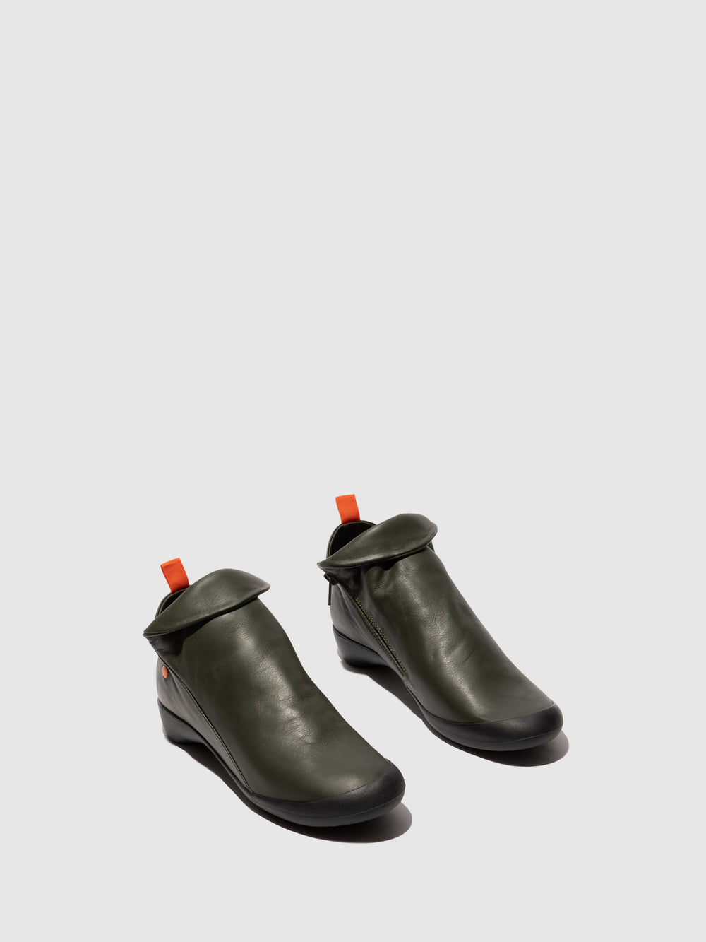 Zip Up Ankle Boots FARAH805SOF MILITARY