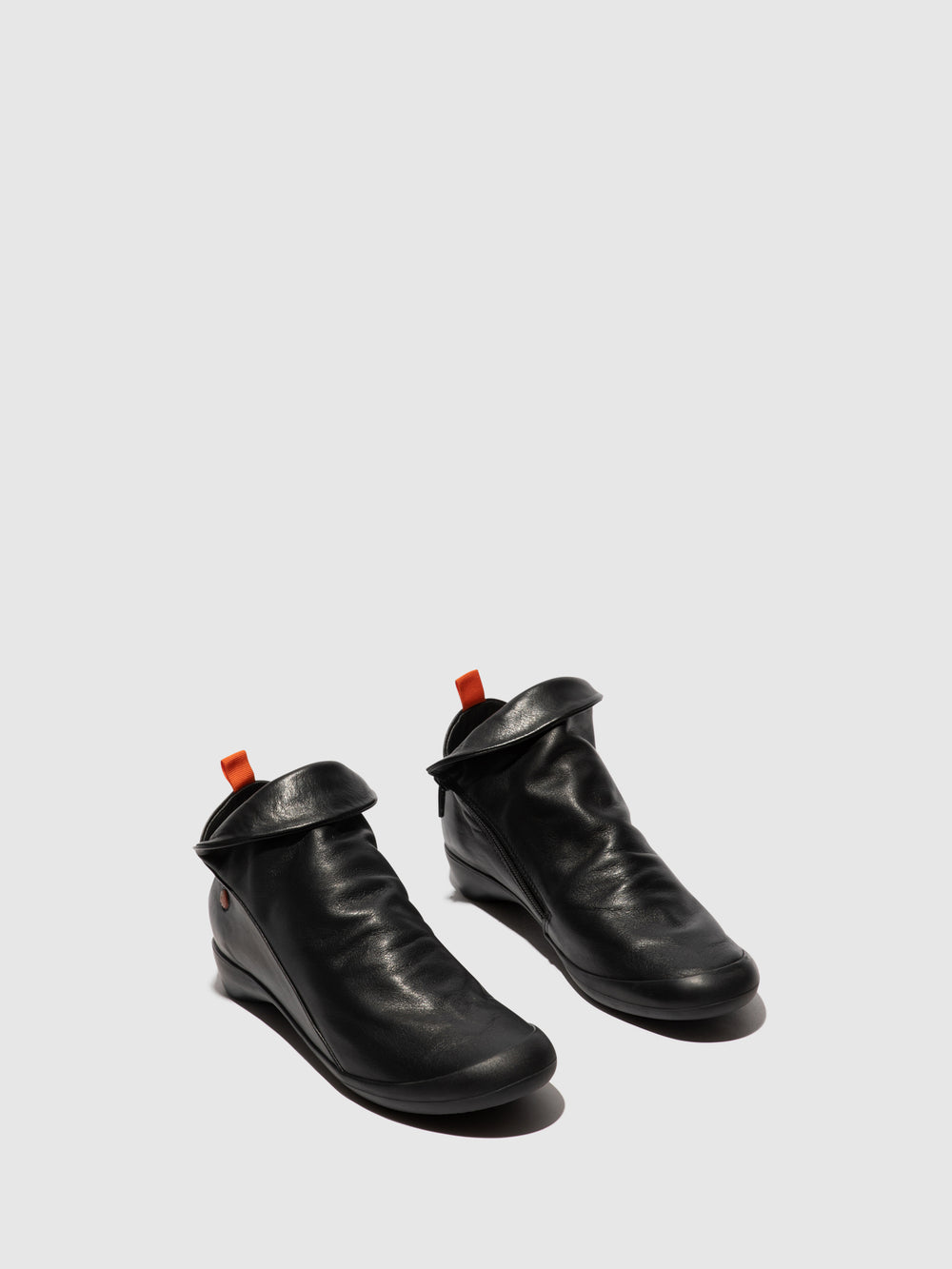 Zip Up Ankle Boots FARAH805SOF BLACK W/Black Sole