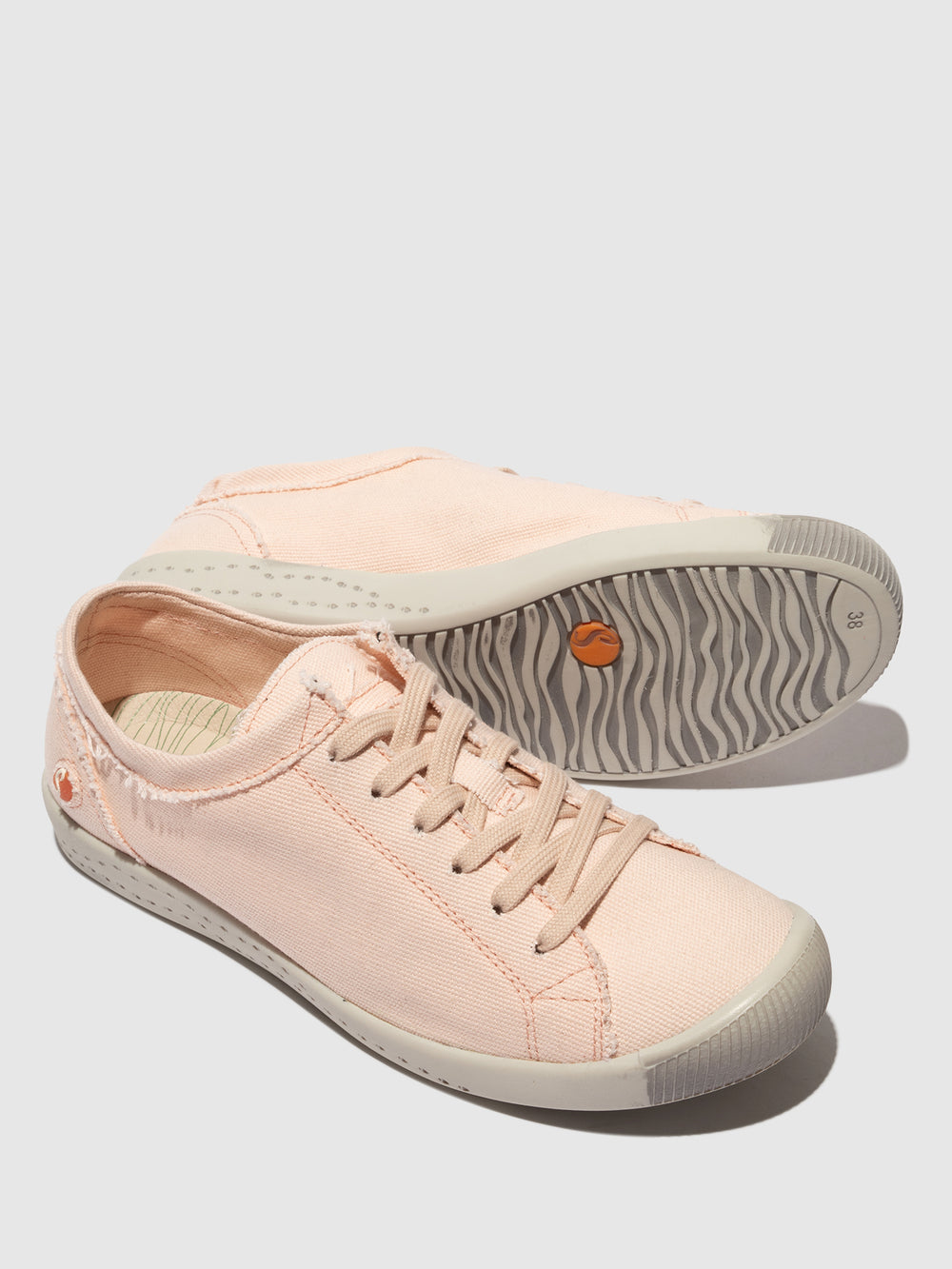 Lace-up Trainers ISLA154SOF RECYCLED COTTON NUDE PINK