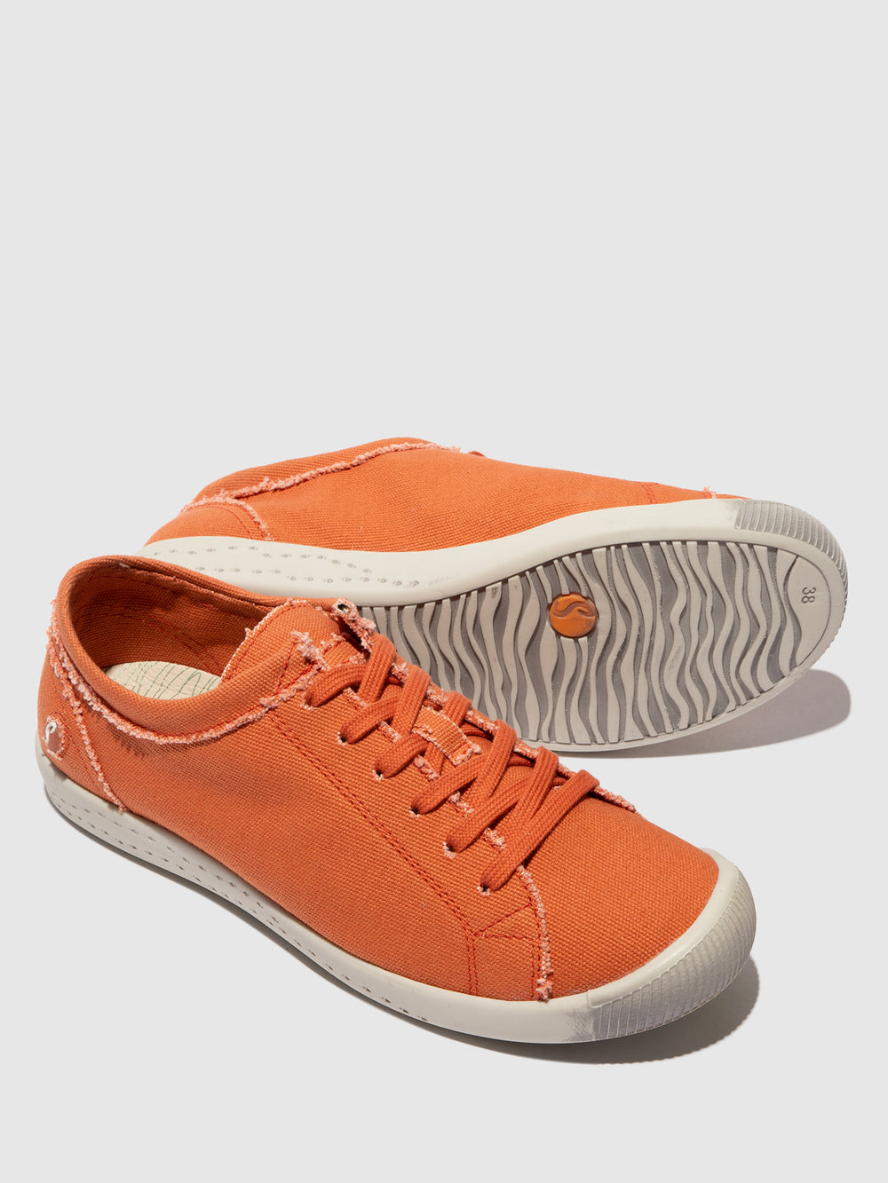 Lace-up Trainers ISLA154SOF RECYCLED COTTON ORANGE