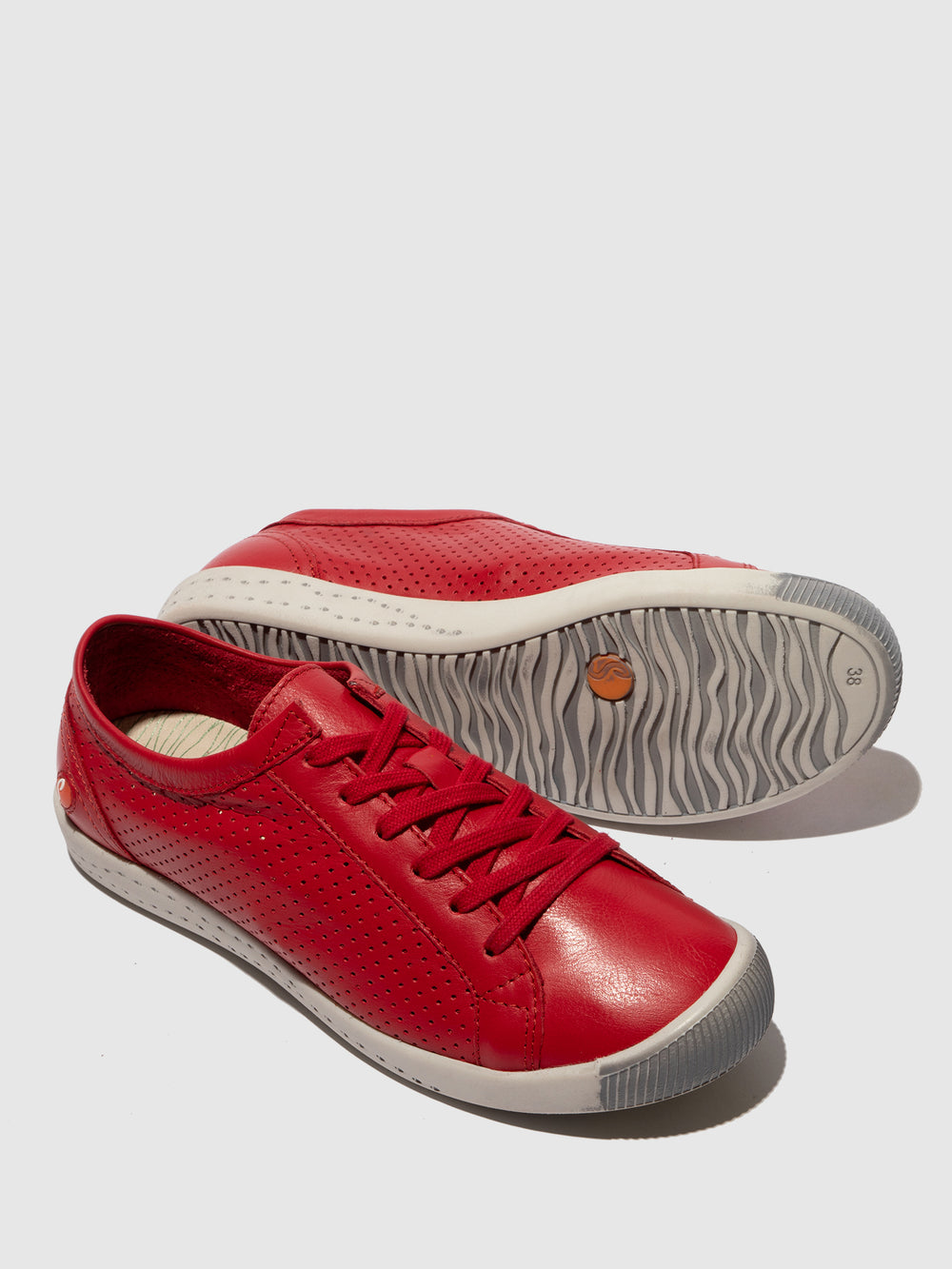 Lace-up Trainers ICA388SOF CHERRY RED - Softinos