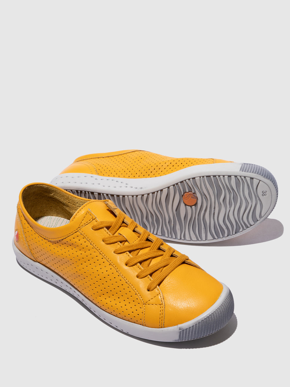 Lace-up Trainers ICA388SOF MUSTARD - Softinos