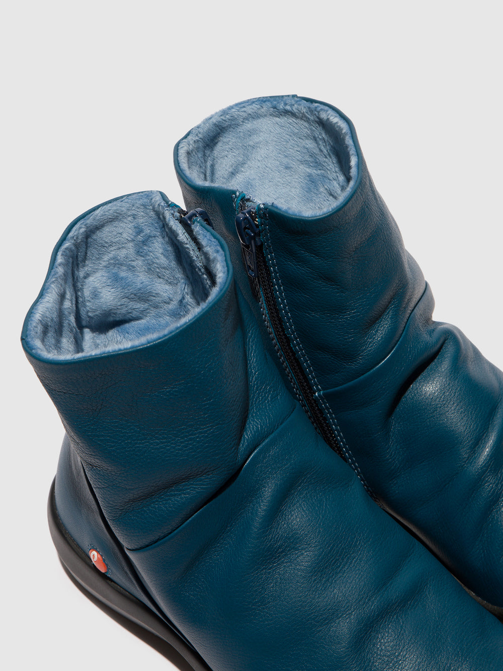 Zip Up Ankle Boots BLER550SOF BLUE DENIM