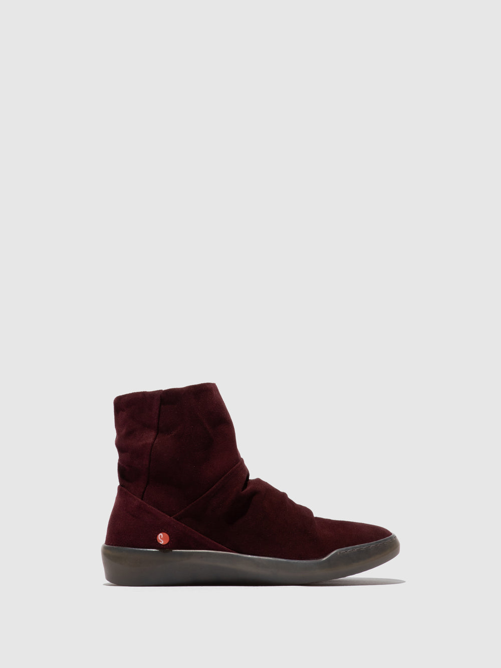 Zip Up Ankle Boots BLER550SOF WINE W/MOHAIR LINING - Softinos