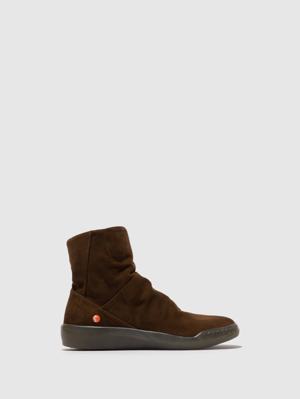 Zip Up Ankle Boots BLER550SOF DARK BROWN - Softinos