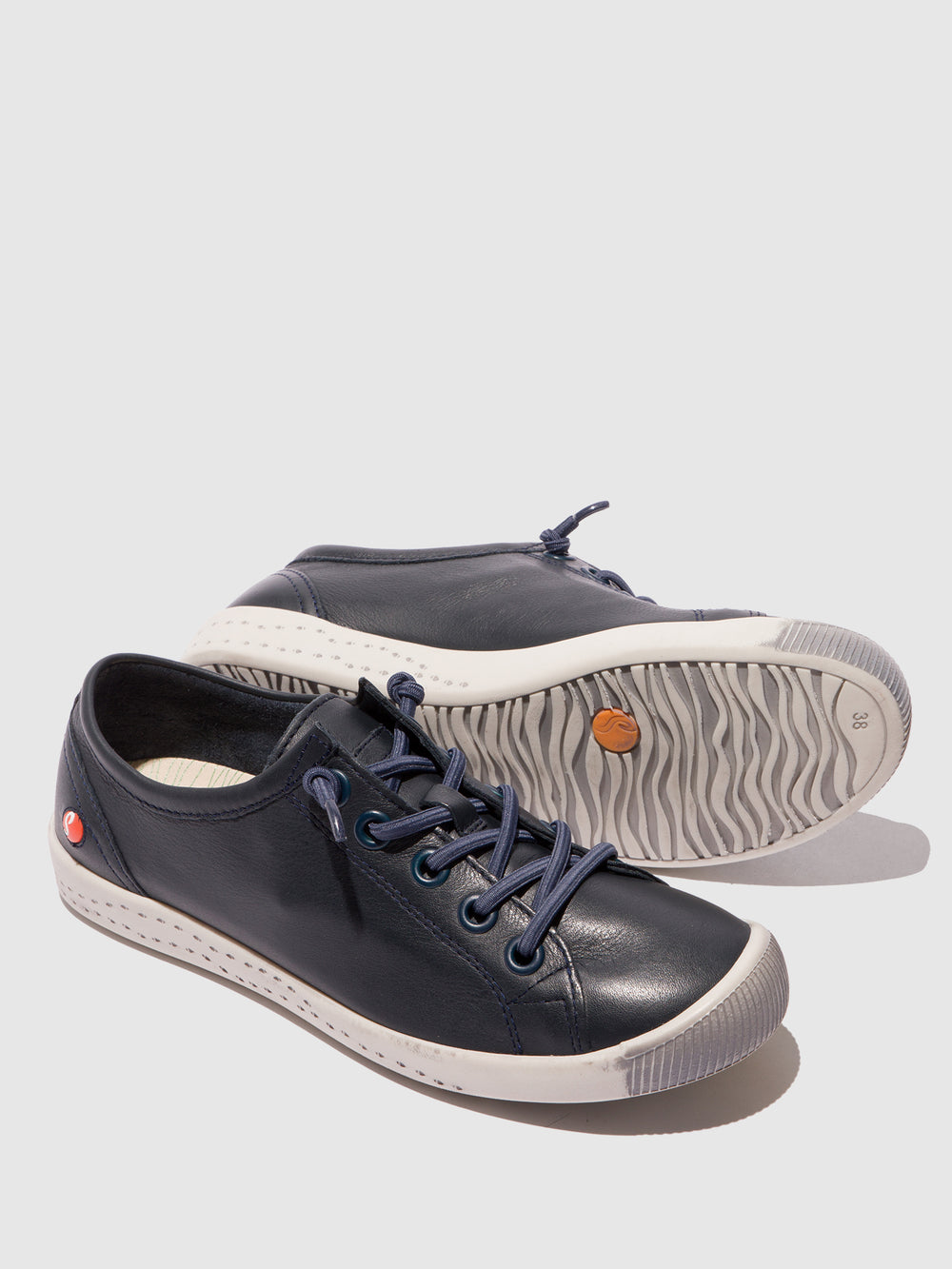 Lace-up Trainers ISLAII557SOF NAVY LEATHER - Softinos