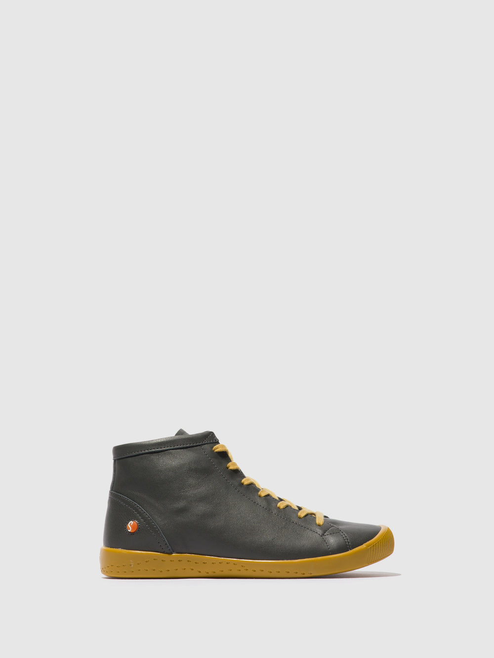 Lace-up Ankle Boots IBBI653SOF GREY W/ MUSTARD SOLE