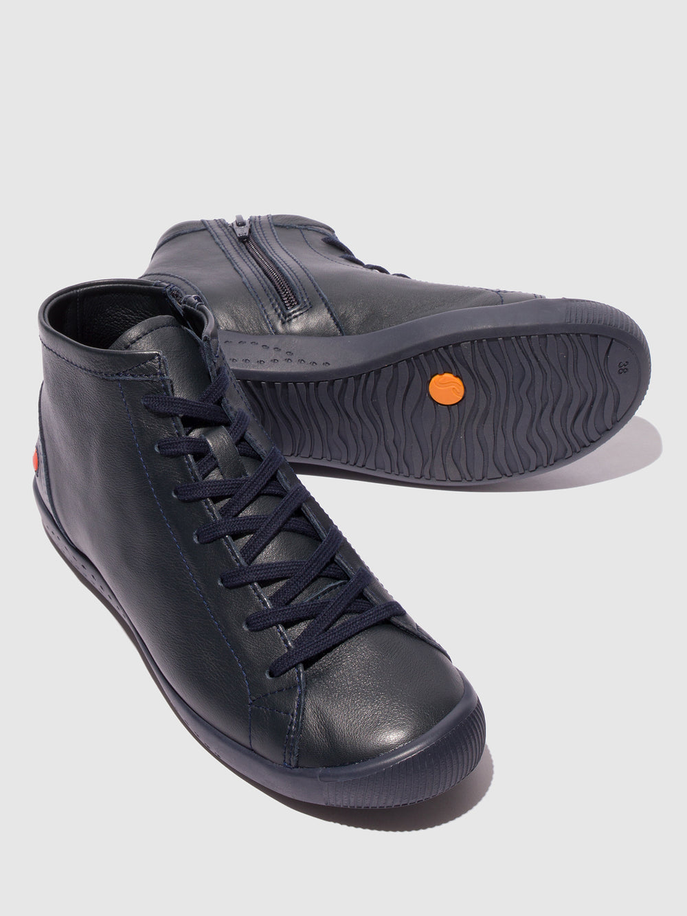 Lace-up Ankle Boots IBBI653SOF NAVY W/NAVY SOLE