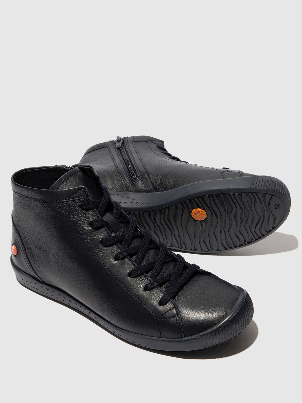 Lace-up Ankle Boots IBBI653SOF NAVY W/NAVY SOLE