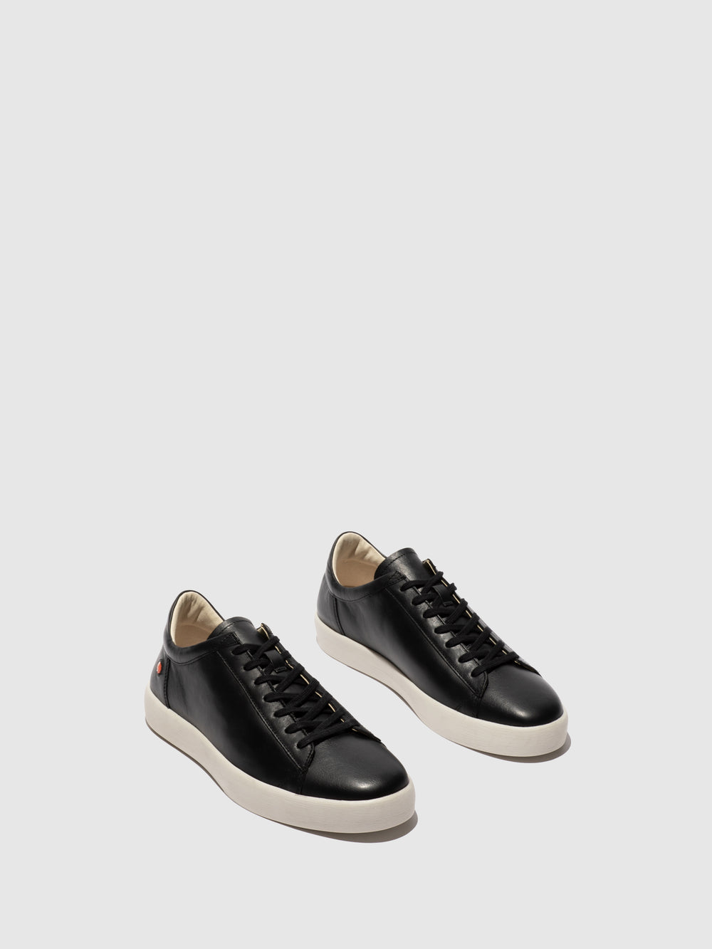 Lace-up Trainers RICK703SOF BLACK LEATHER - Softinos