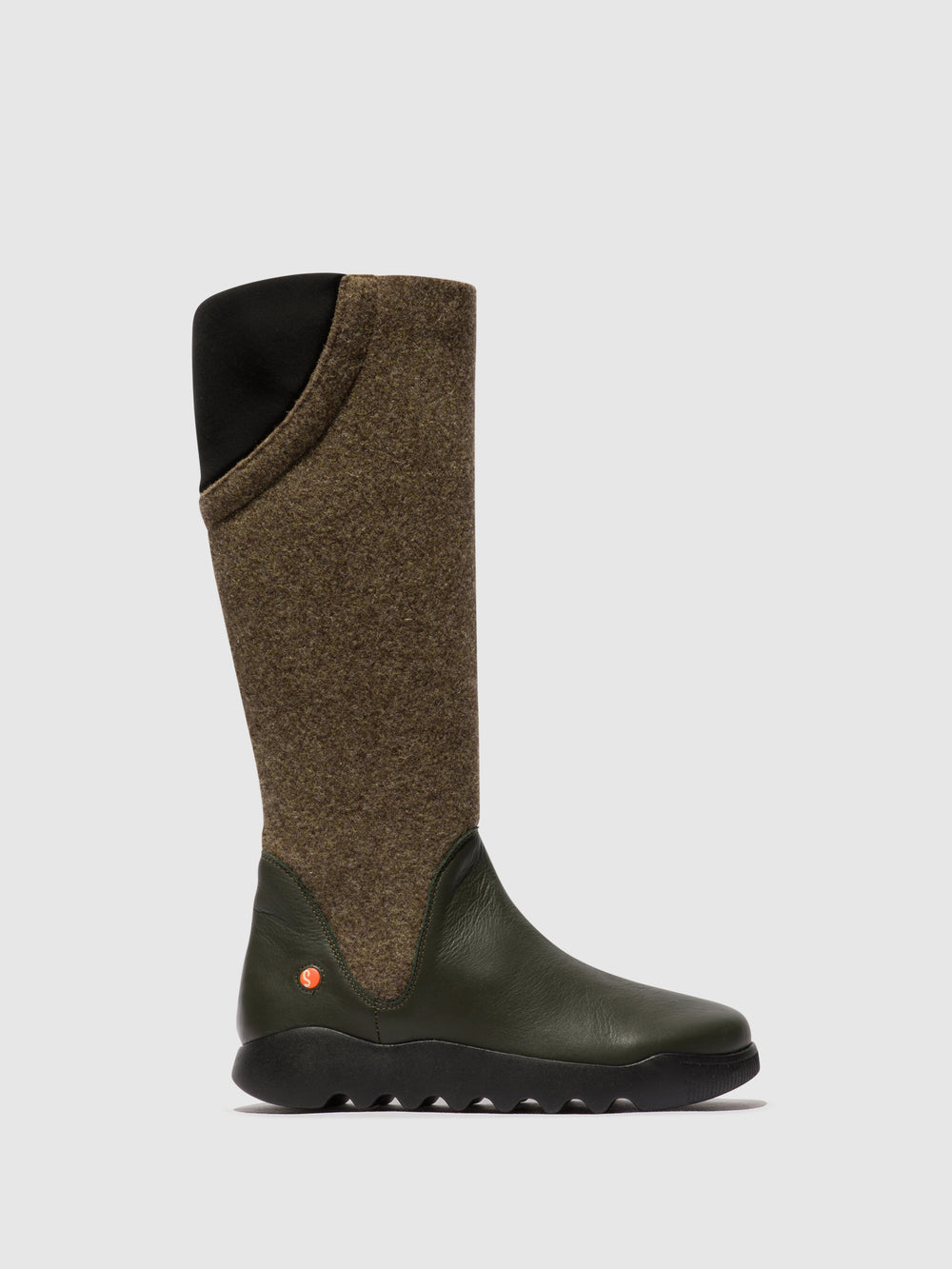 Zip Up Boots WEIL726SOF MILITARY W/DK.TAUPE FELT