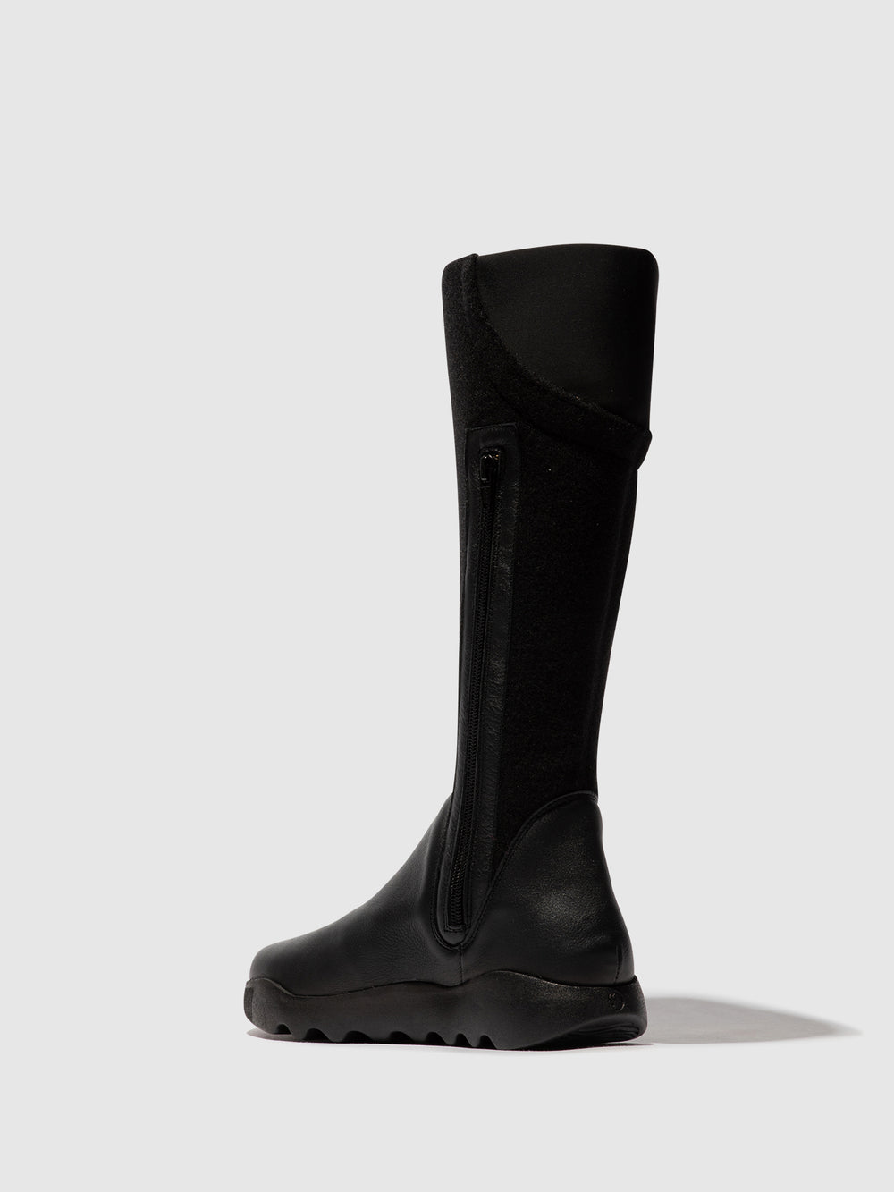 Zip Up Boots WEIL726SOF BLACK W/ BLACK FELT