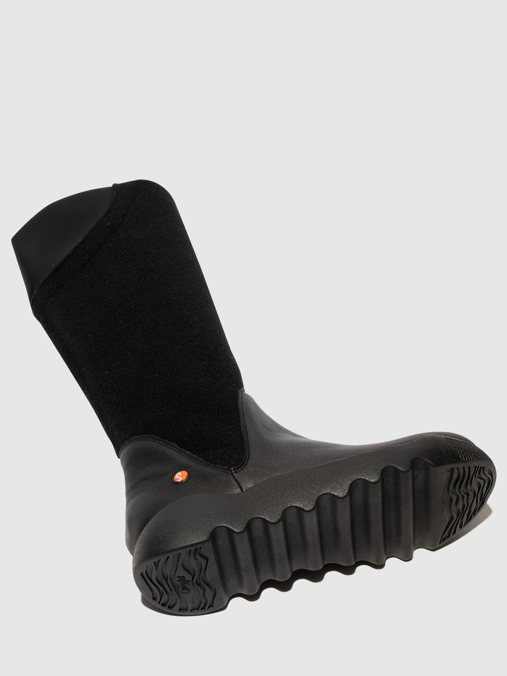 Zip Up Boots WEIL726SOF BLACK W/ BLACK FELT