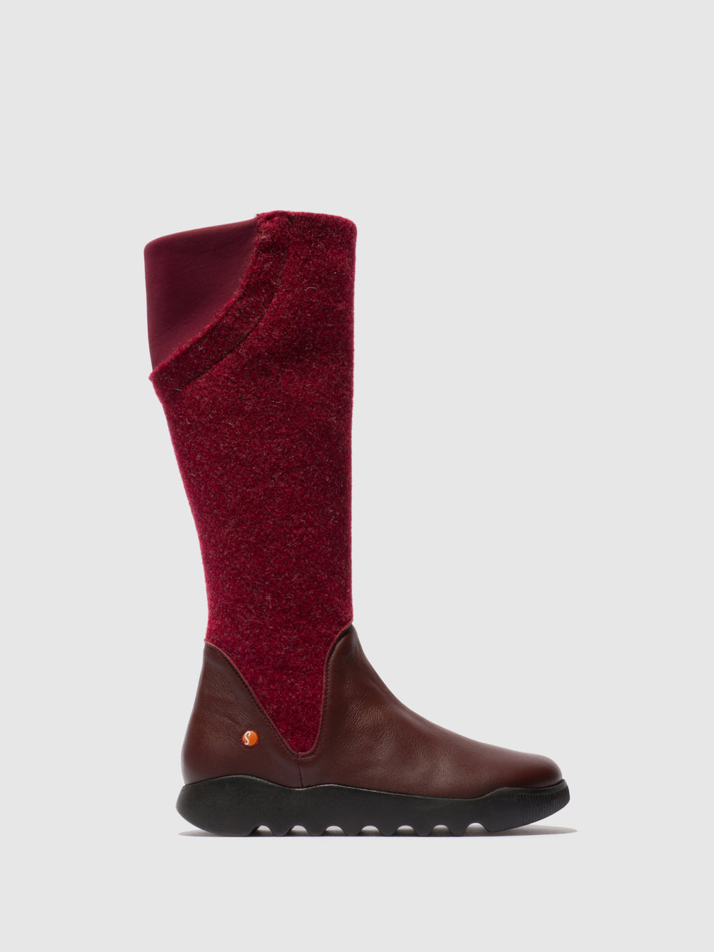 Zip Up Boots WEIL726SOF DK RED/DK RED FELT