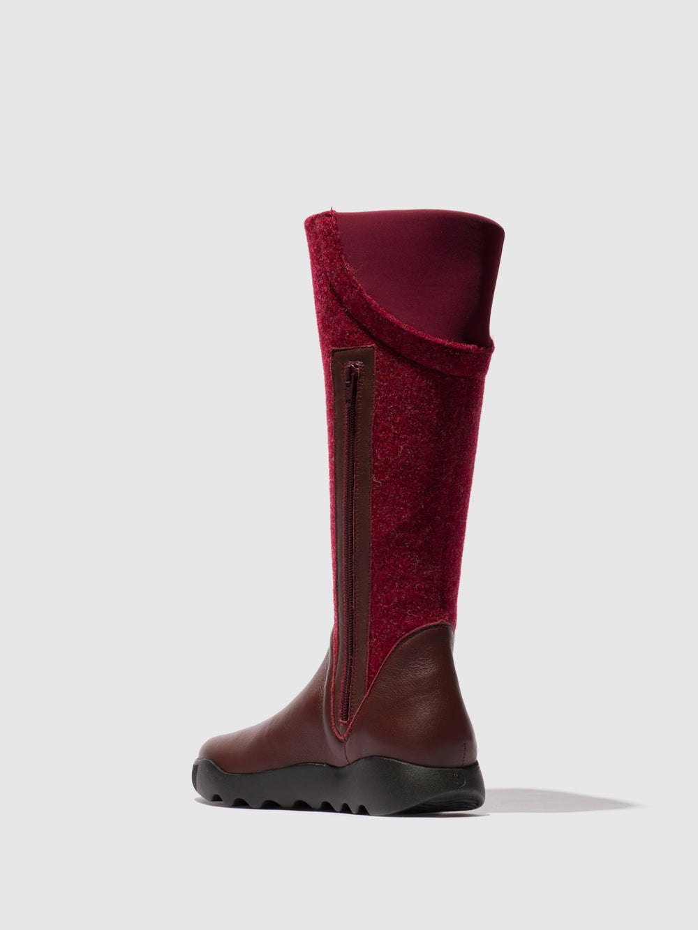 Zip Up Boots WEIL726SOF DK RED/DK RED FELT