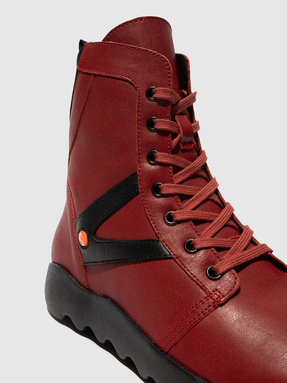 Lace-up Boots WIDI728SOF RED W/BLACK NEOPRENE
