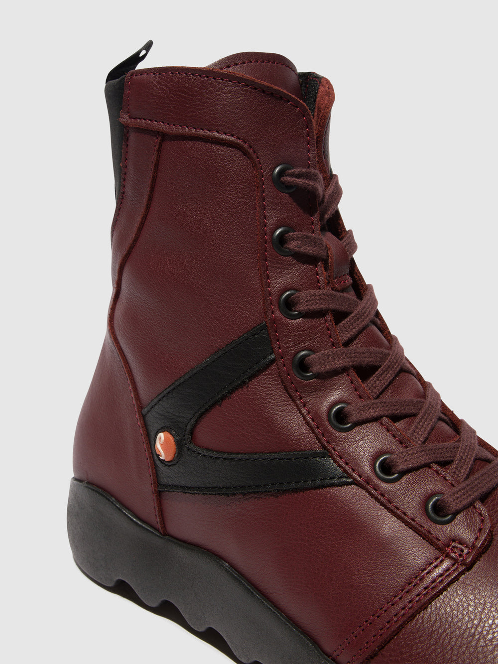 Lace-up Boots WIDI728SOF DK. RED W/BLACK NEOPRENE