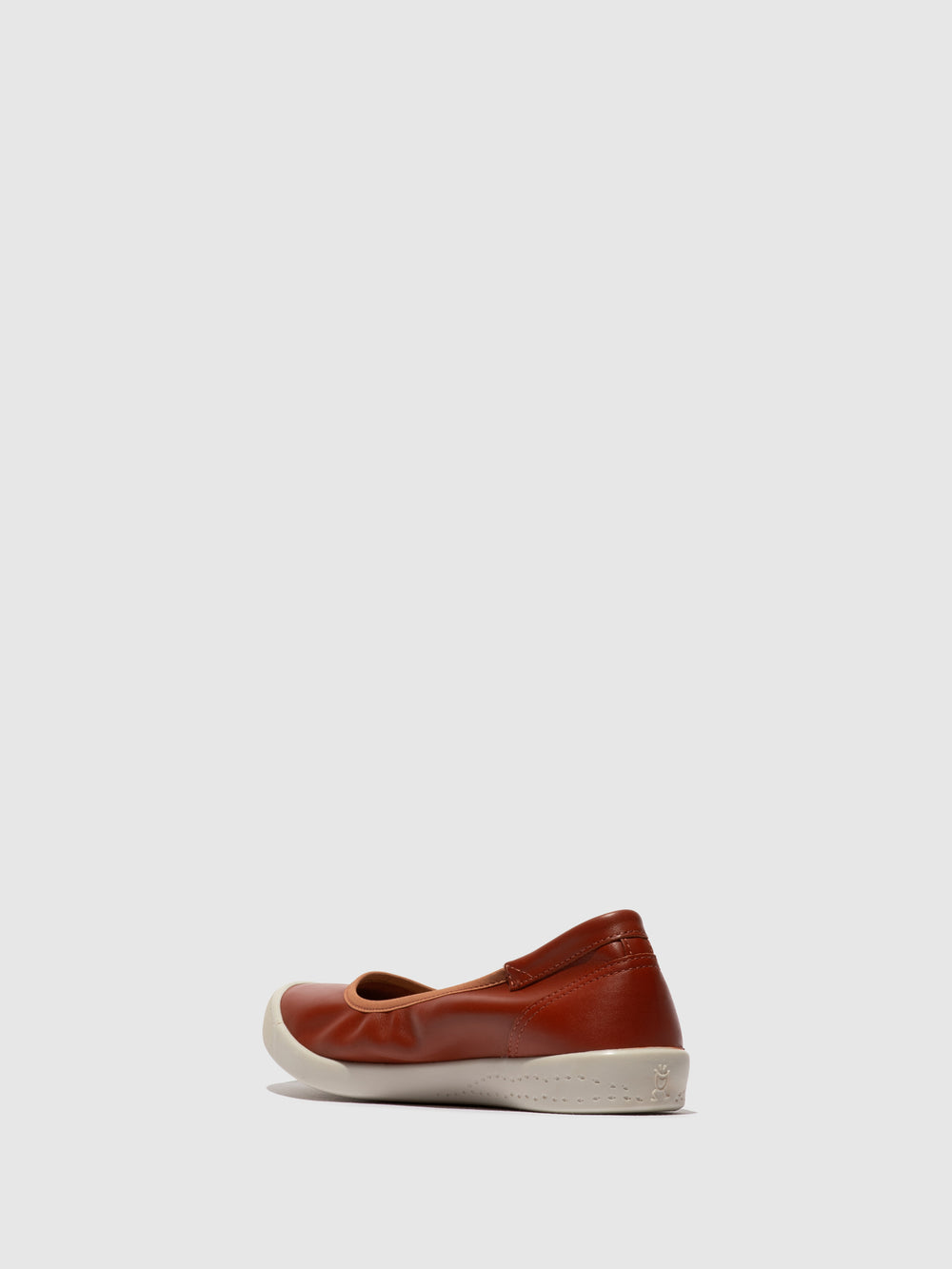 Elasticated Ballerinas ILMEI737SOF SMOOTH BRICK BROWN