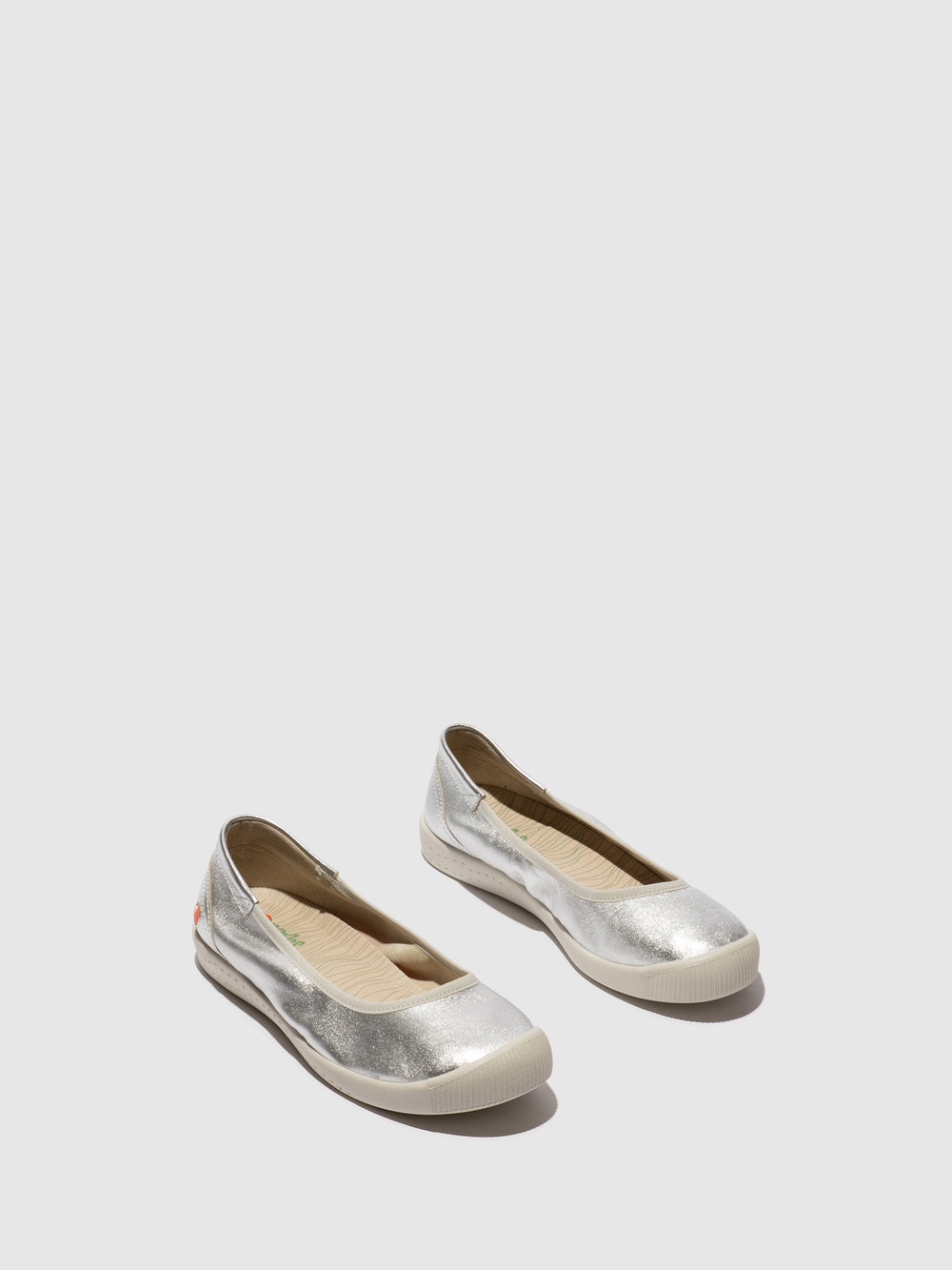 Elasticated Ballerinas ILMEI737SOF LAMINATO SILVER