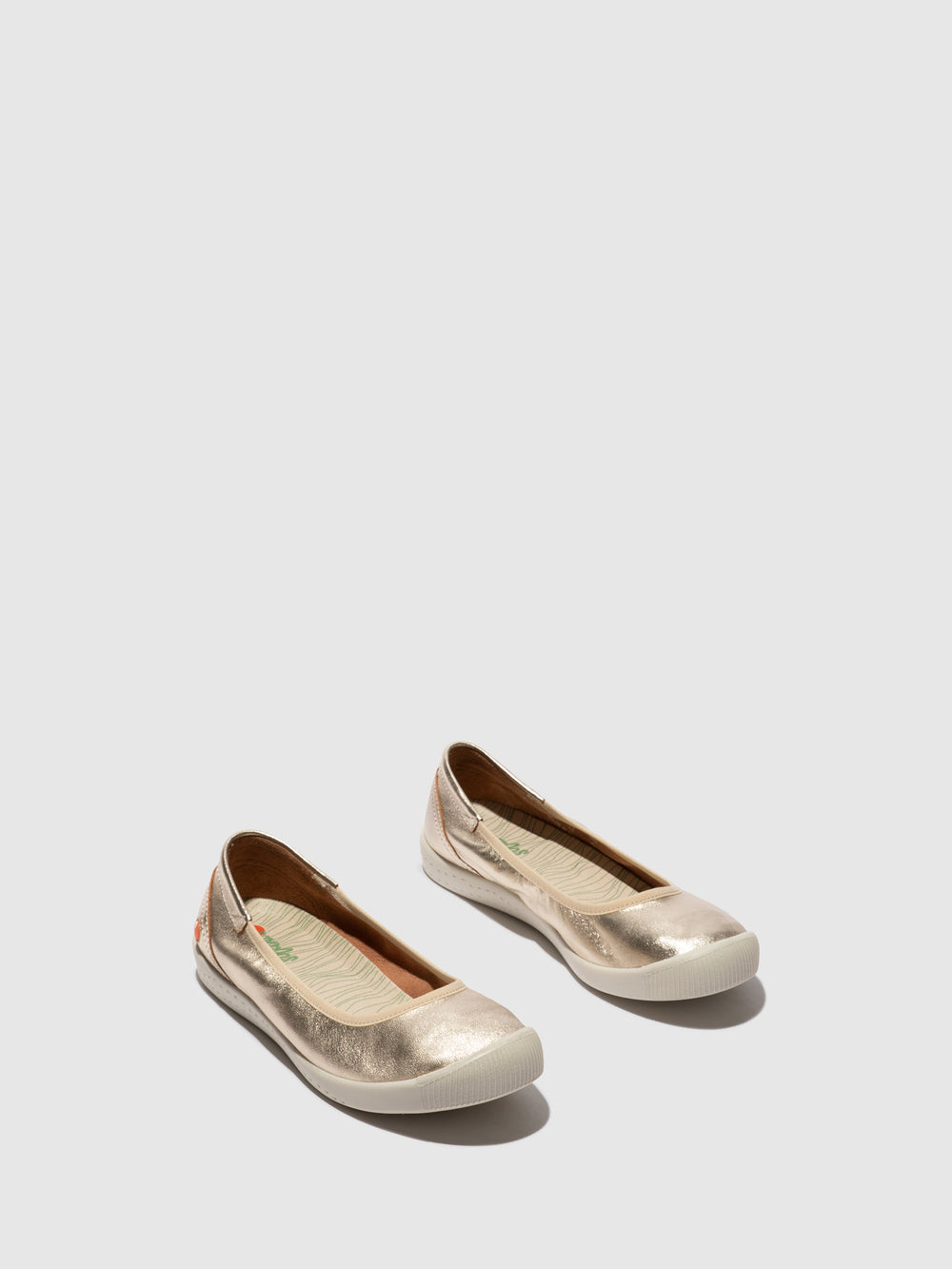 Elasticated Ballerinas ILMEI737SOF LAMINATO CHAMPAGNE