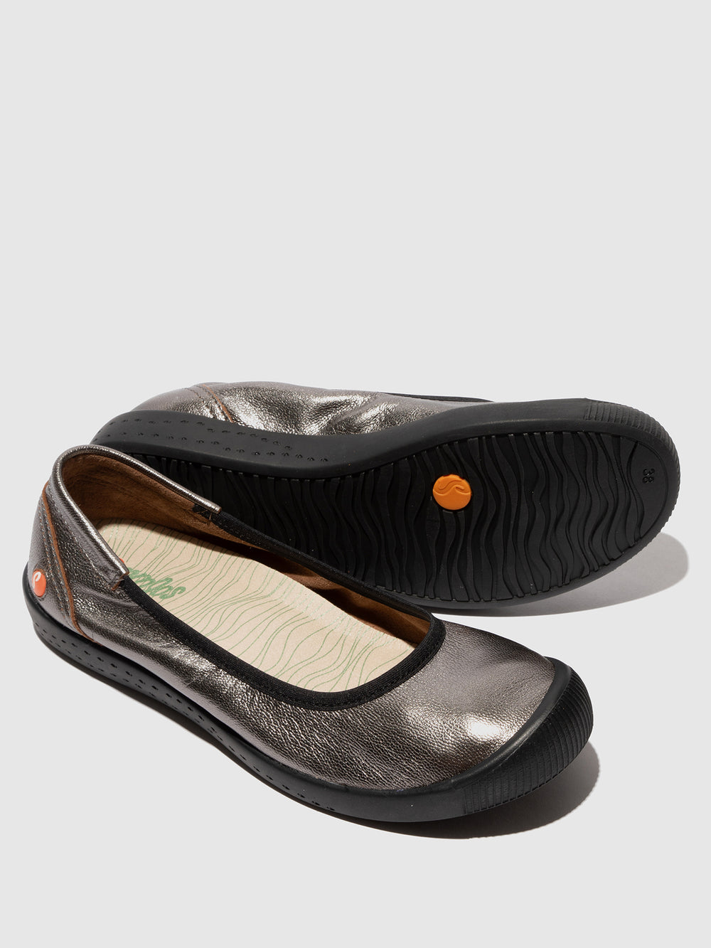 Elasticated Ballerinas ILMEI737SOF LAMINATO GRAPHITE