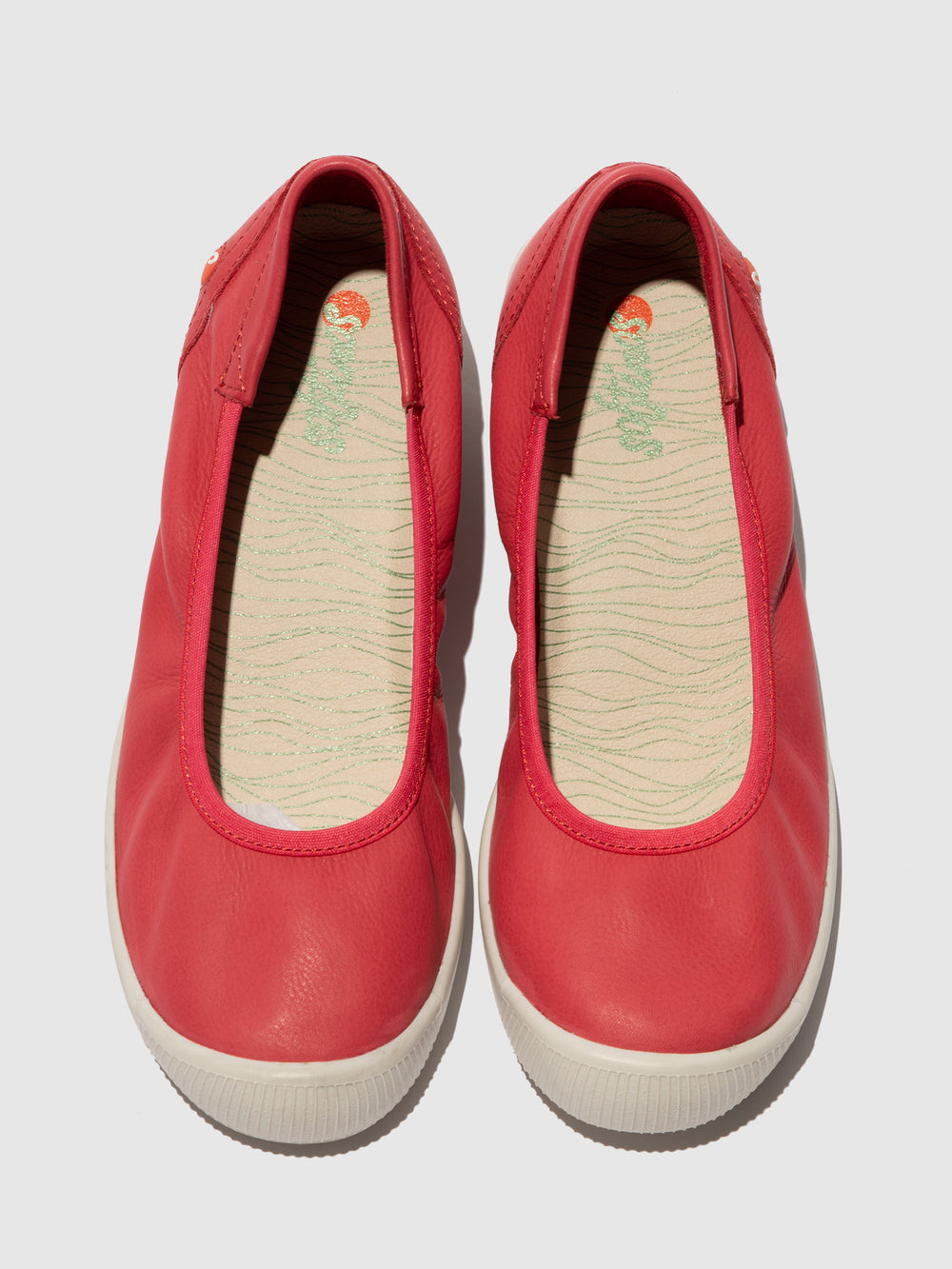 Slip-on Ballerinas ILMEI737SOF RED LEATHER - Softinos