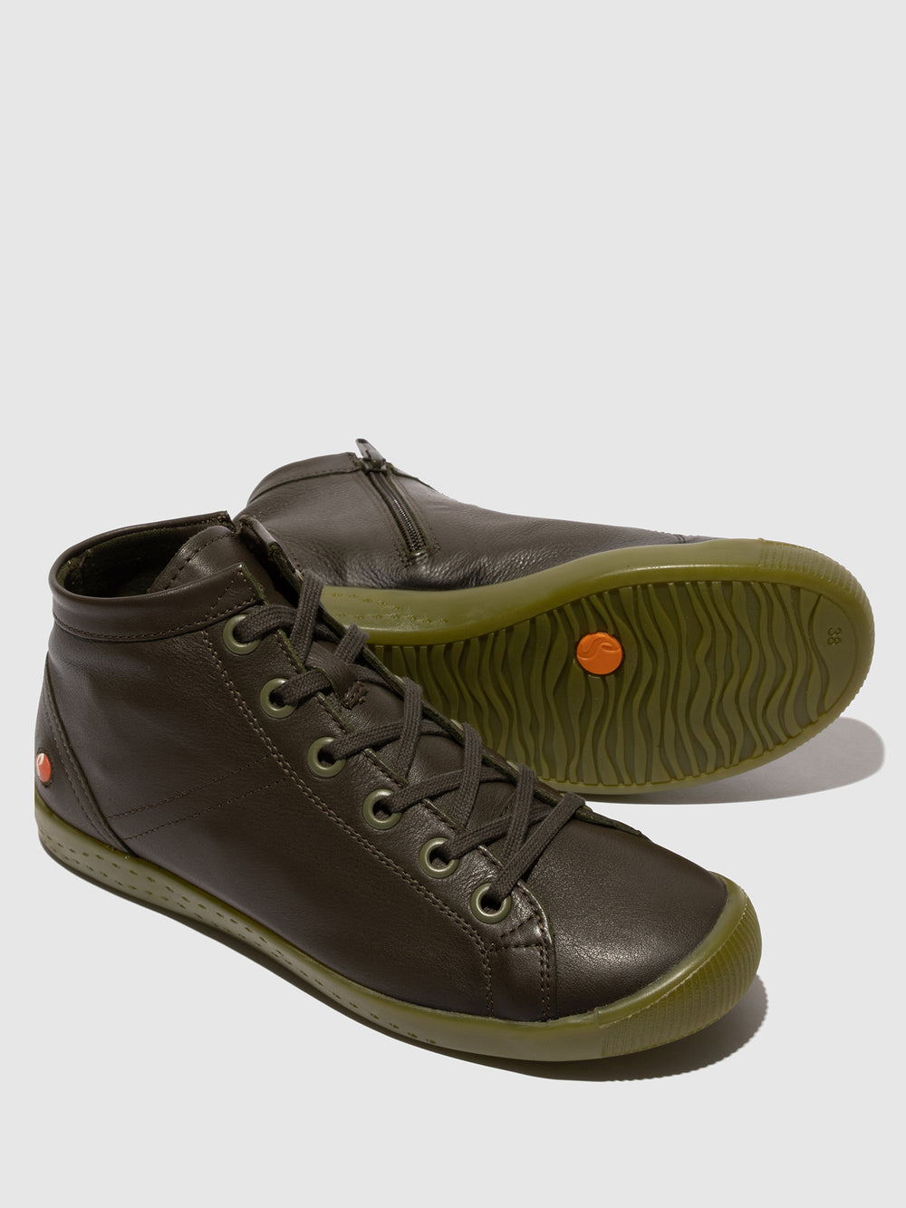 Lace-up Ankle Boots ISLEENIII747 ARMY GREEN W/GREEN SOLE