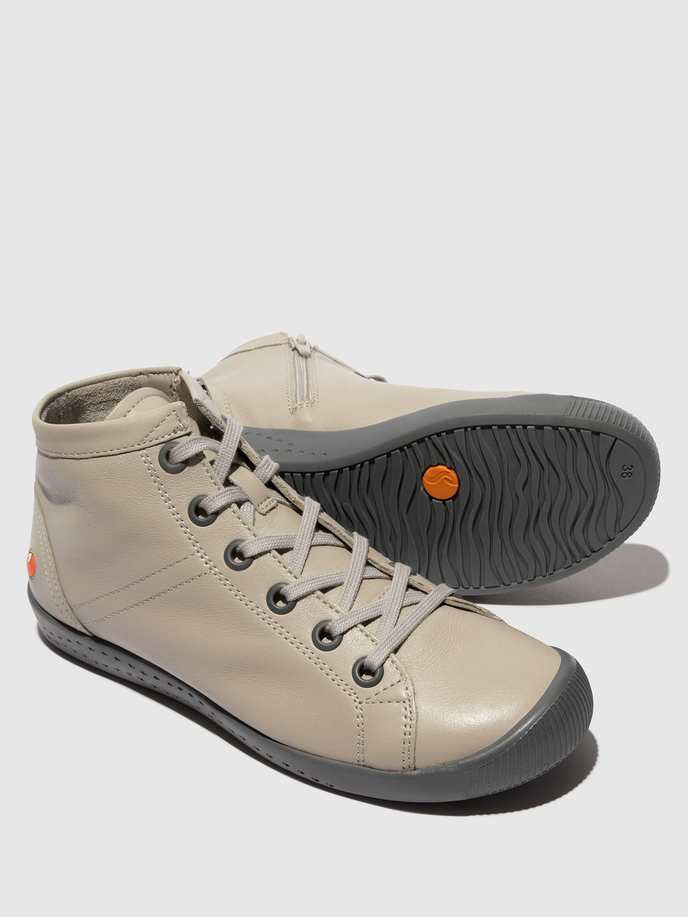 Lace-up Ankle Boots ISLEENIII747 LIGHT GREY W/GREY SOLE