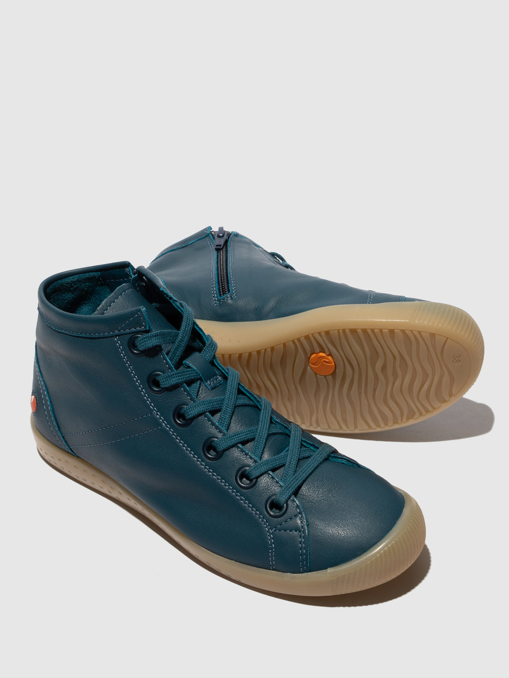 Lace-up Ankle Boots ISLEENIII747 BLUE DENIM - Softinos